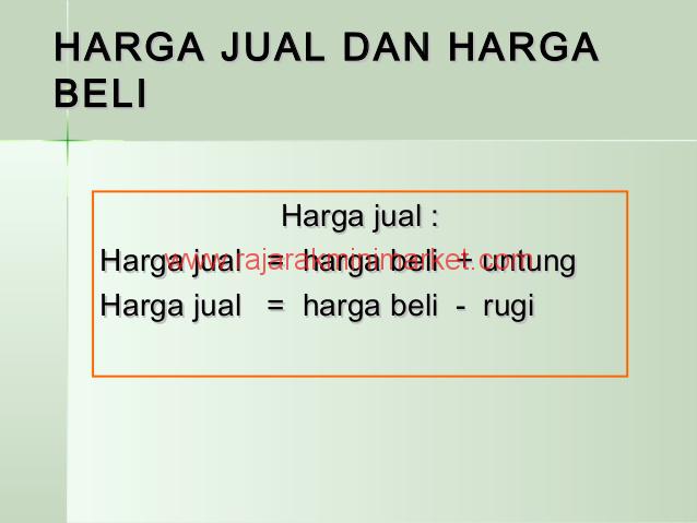 harga jual dan beli