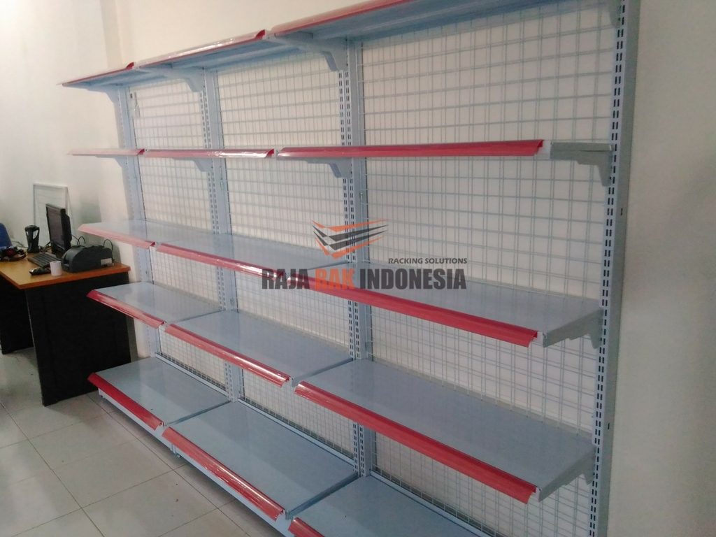 Pemasangan Rak Gondola Minimarket Tipe RR-14 Toko Atk Samping Ramayana Sukabumi