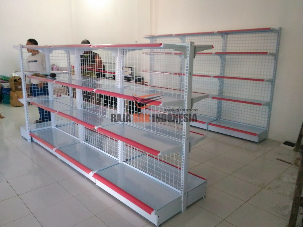 Pemasangan Rak Gondola Minimarket Tipe RR-14 Toko Atk Samping Ramayana Sukabumi