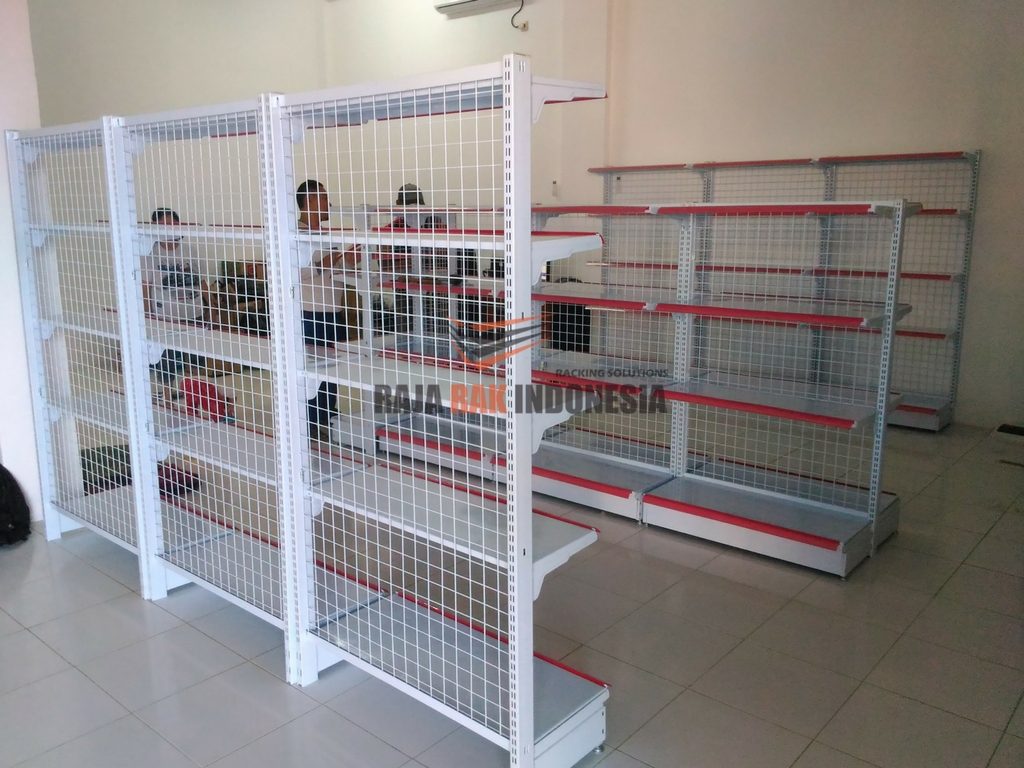 Pemasangan Rak Gondola Minimarket Tipe RR-14 Toko Atk Samping Ramayana Sukabumi