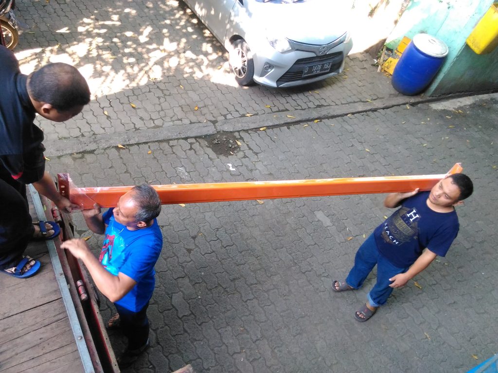 Pengiriman Rak Gudang Heavy Duty Plus Support Bar ke Bekasi Jawa Barat