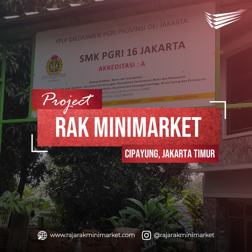 Pemasangan Rak Minimarket Serta Meja kasir di Cipayung, Jakarta Timur